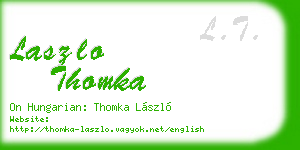 laszlo thomka business card
