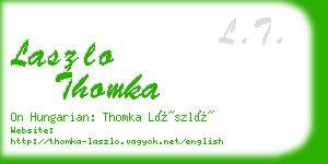 laszlo thomka business card